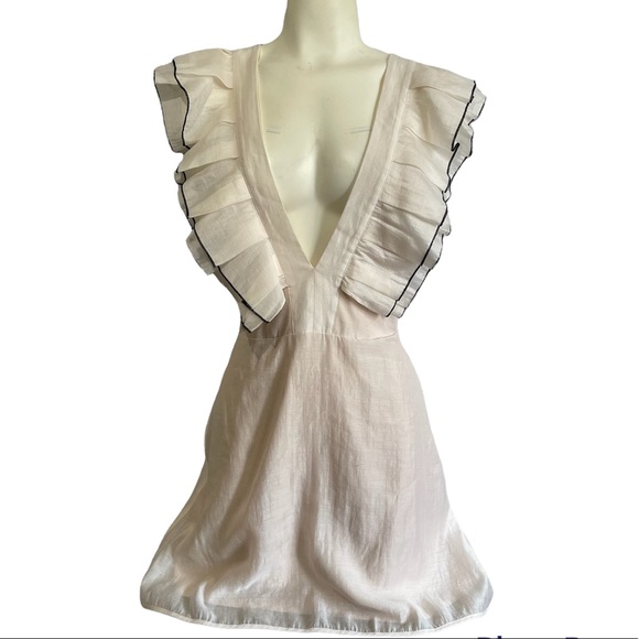 KEEPSAKE THE LABEL Remind Me Mini Dress with Frill Pale Pink - Picture 4 of 16